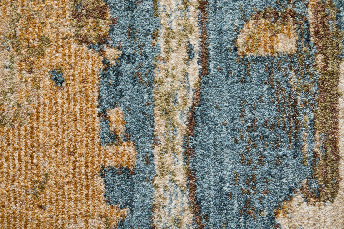 Pearson Modern Abstract, Blue/Ivory/Brown