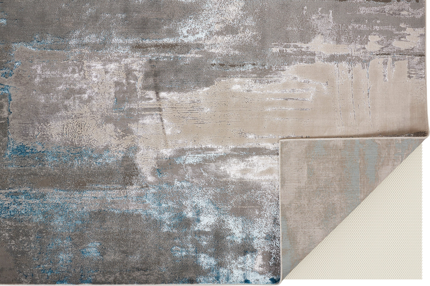 Azure Modern Abstract, Gray/Ivory/Blue