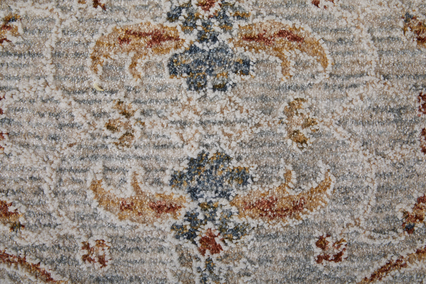 Pasha Transitional Ikat, Ivory/Blue/Taupe