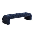 Switch Modern Upholstered Armless Bed Bench With Channel Tufted Design 2 image