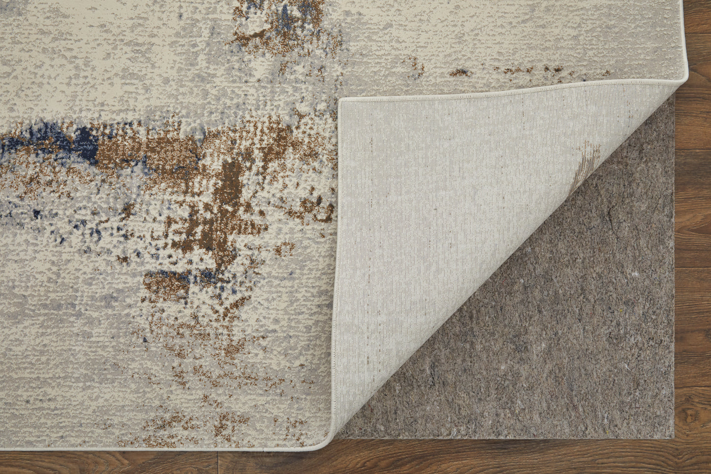 Clio Modern Abstract, Ivory/Blue/Brown