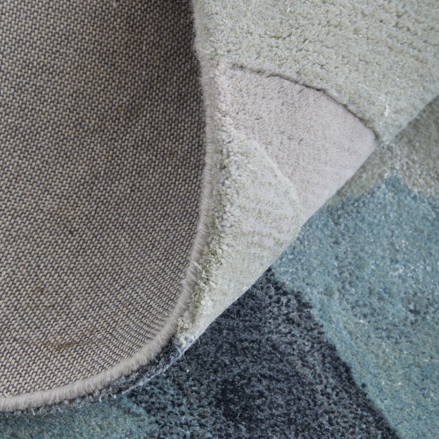 Kawai Modern Abstract, Green/Blue/Ivory