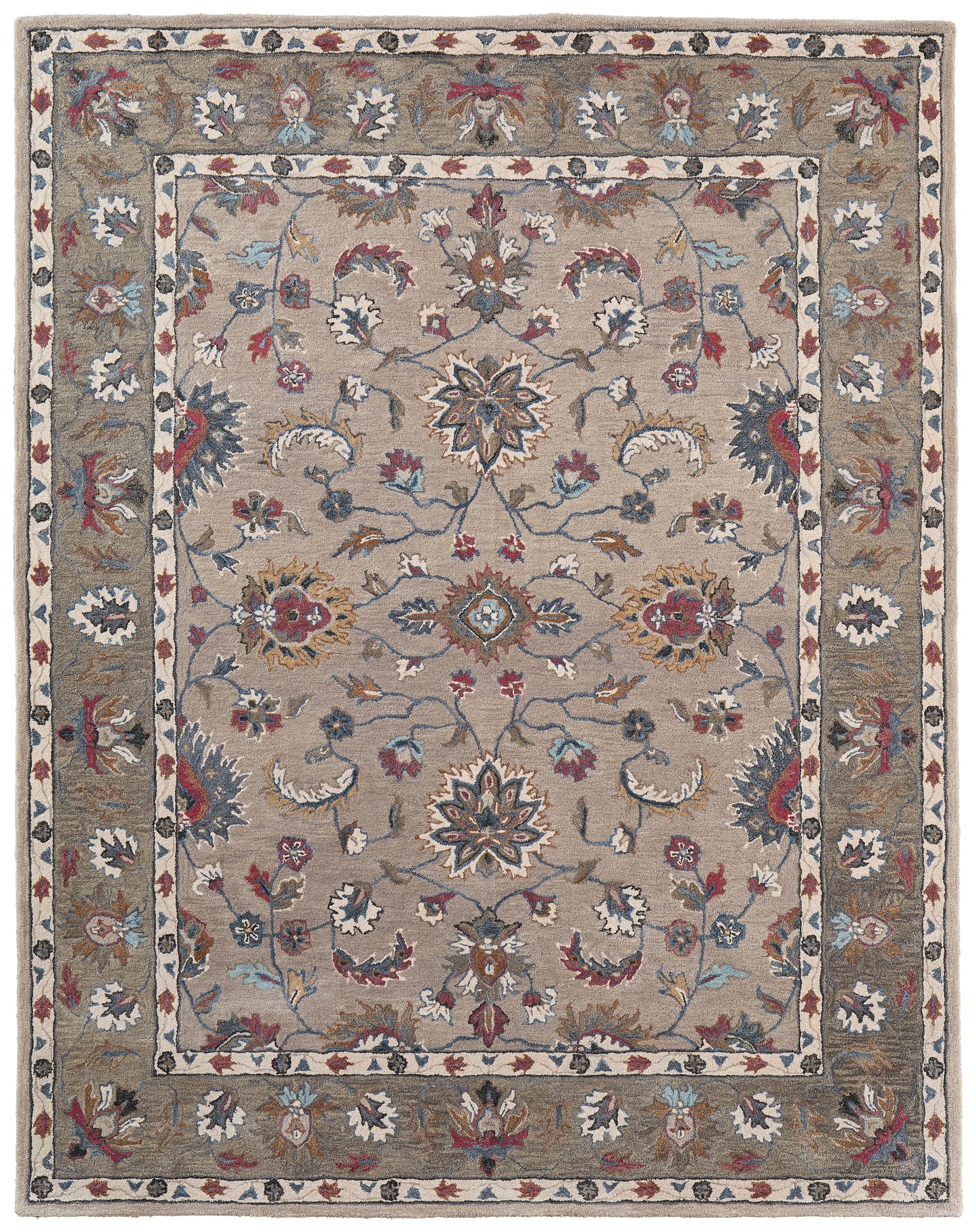 Rylan Transitional Oriental, Ivory/Taupe/Blue