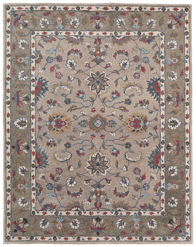Rylan Transitional Oriental, Ivory/Taupe/Blue