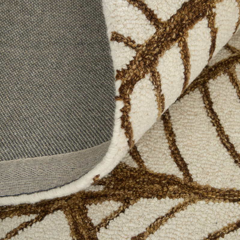Wallace Modern Ikat, White/Brown