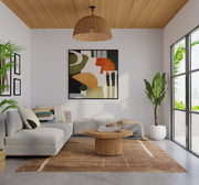Agape Modern Abstract, Brown/Ivory