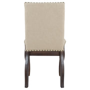 TREXM 5-Piece Farmhouse Dining Table Set Wood Round Extendable Dining Table and 4 Upholstered Dining Chairs (Espresso)