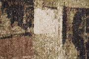 Pearson Modern Abstract, Ivory/Green/Brown