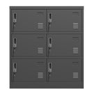 Switch 6 Door Employee Storage Locker, Lockers For Office, Gym, School, And Home With Card Slot - Black 2 image