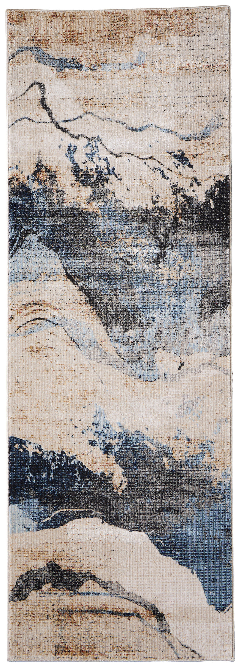 Sonora Modern Abstract, Tan/Blue/Gray