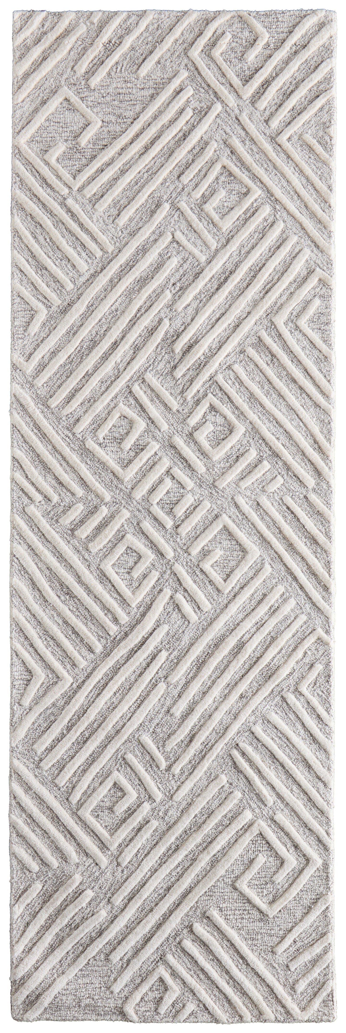 Enzo Transitional Geometric, Tan/Ivory