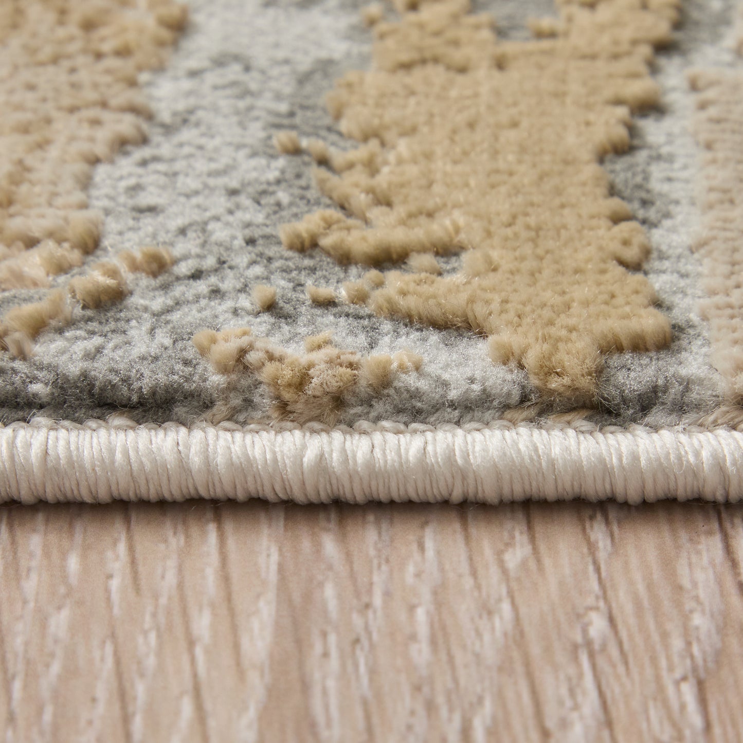 Aura Modern Watercolor, Gray/Ivory/Gold