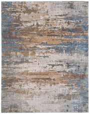 Pearson Modern Abstract, Blue/Ivory/Brown