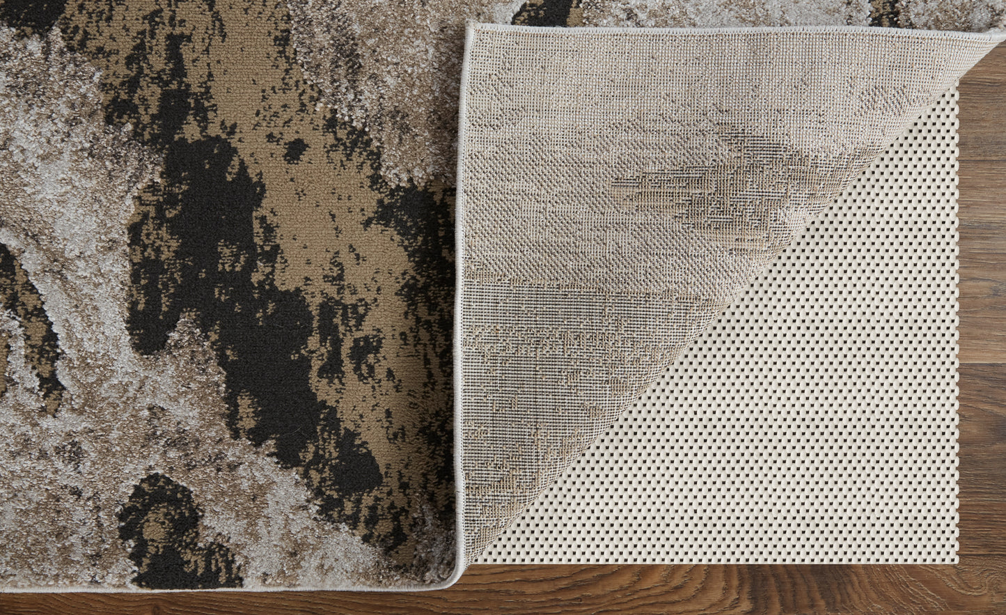 Vancouver Modern Abstract, Ivory/Brown/Taupe