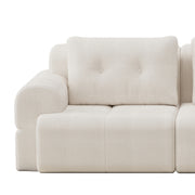 Modular Sectional Sofa Couch with Chaise, Full-Foam Structure, Compression Packaging Design, Woven Texture Upholstery, Oversized Modern Sofa for Living Room