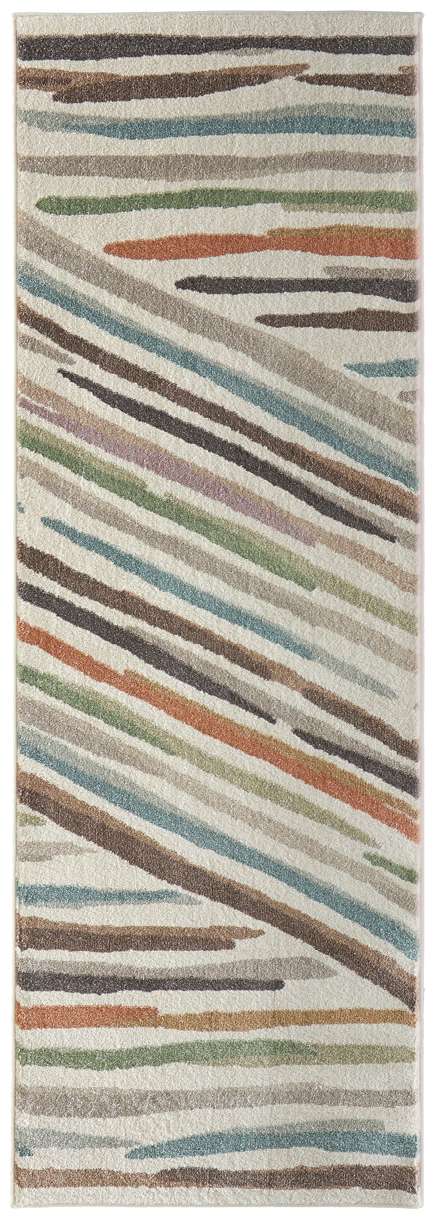 Eden Modern Abstract, Ivory/Brown/Blue