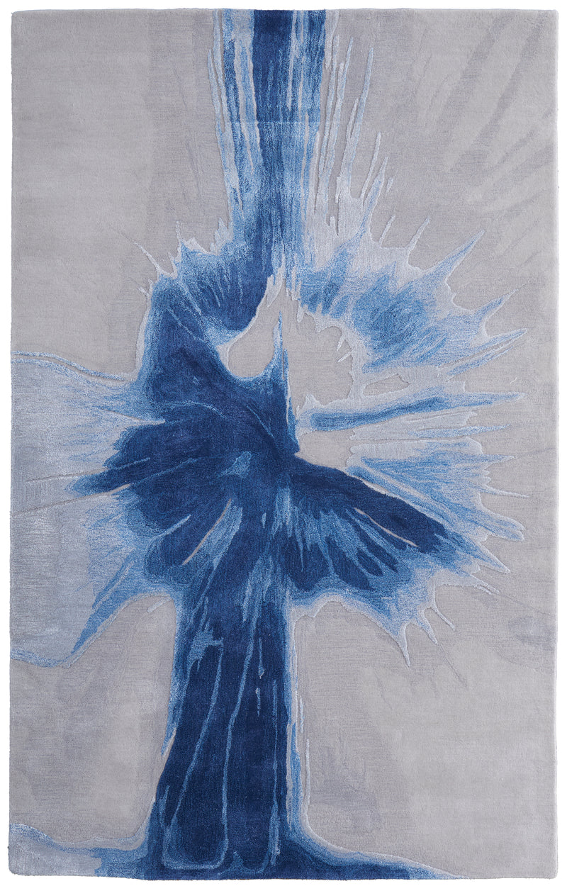 Kawai Modern Abstract, Blue/Gray