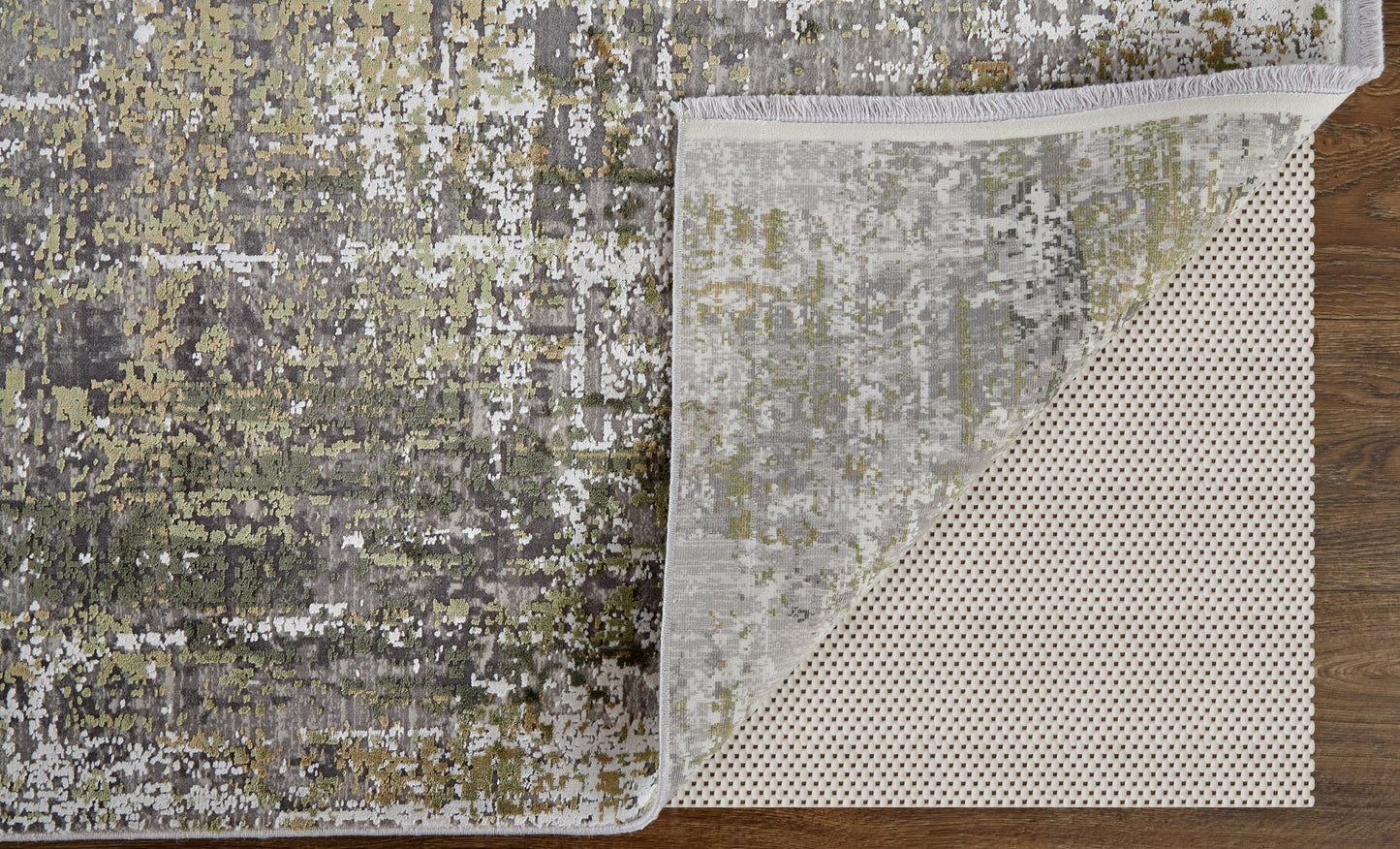 Cadiz Modern Abstract, Green/Gray/Ivory