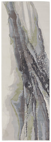 Clio Modern Abstract, Green/Purple/Ivory