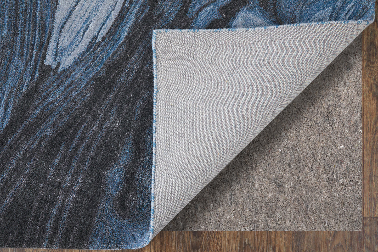 Kawai Modern Abstract, Blue/Black/Gray