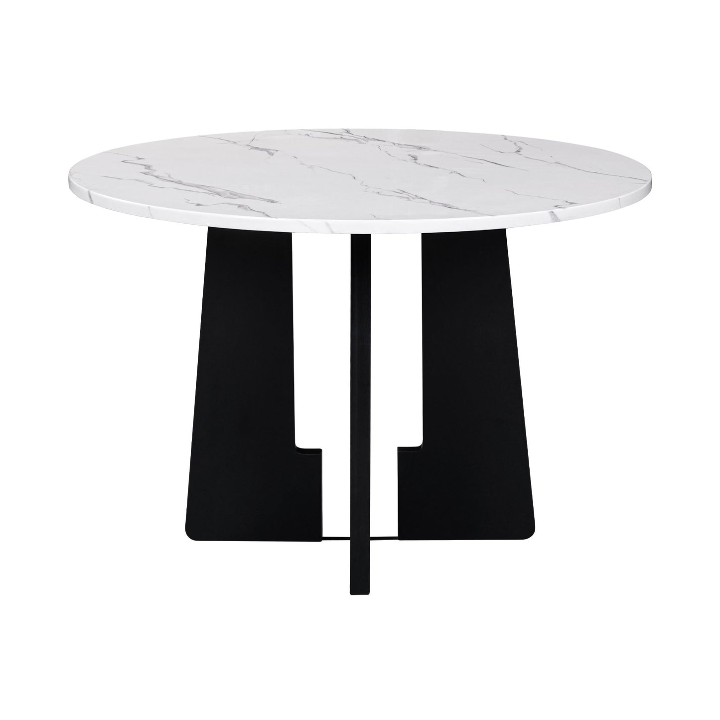 5 Piece Round Dining Table Set, Modern Dining Table And 4 Upholstered Chairs For Dining Room