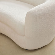 Classic Curved Tight Back Sofa, Upholstered Comfy Couch for Living Room Apartment, 4 Pillows