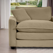 Modern Oversized Modular Cushion Sofa With Ottoman, Low Back, Deep Seating Sofa Set