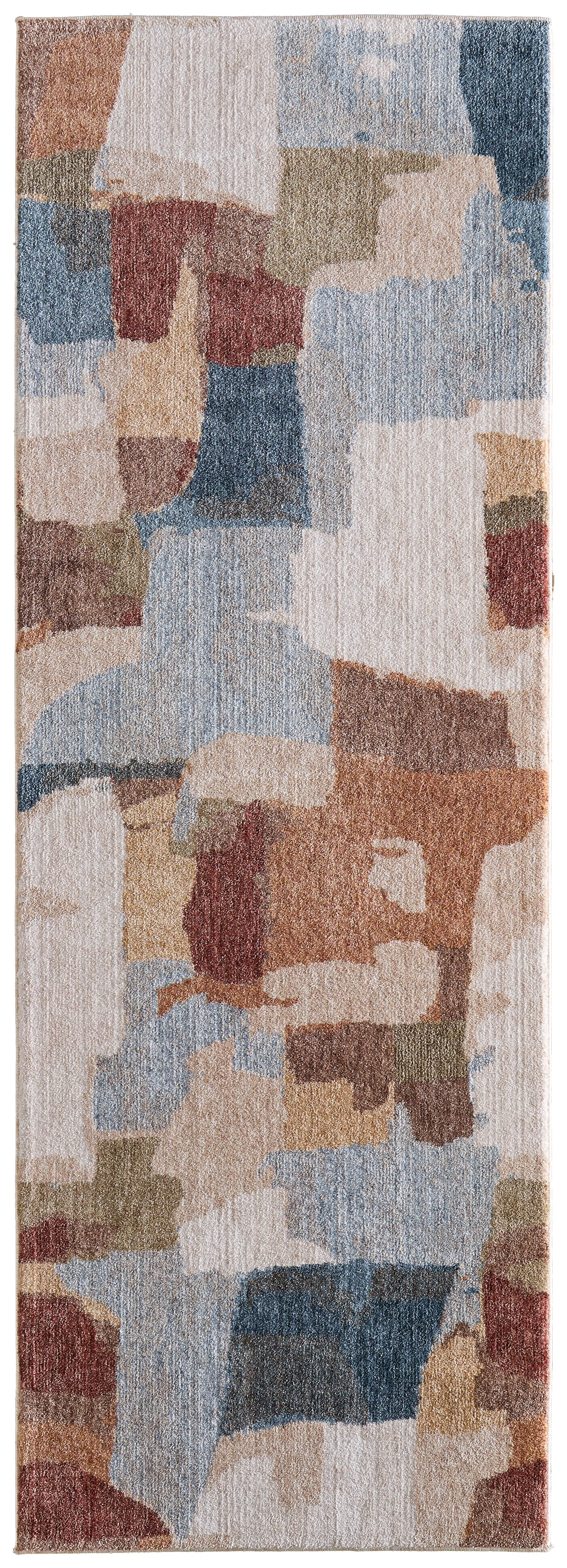 Pearson Modern Abstract, Blue/Ivory/Orange