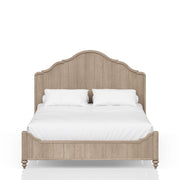 Panel Bedroom Set With 3 Drawer Nightstand, Casual Dresser, Cane Mirror, 3 Drawer Cane Front Chest And Bench