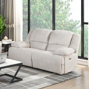Modern Power Reclining Sofa Set 2pc Comfort Sofa Loveseat Charging Port Vanilla Beige Microfiber Upholstery Living Room Furniture