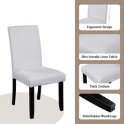 5 Piece Round Dining Table Set, Modern Dining Table And 4 Upholstered Chairs For Dining Room