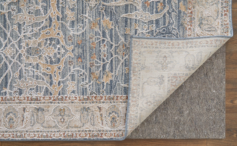 Pasha Transitional Ikat, Blue/Taupe/Ivory