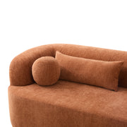 [NEW]86' Chenille Boneless Couch, Upholstered Sofa with Pillows, No Assembly Curved Cloud Couch with High-Density Foam, 3-Seater Luxury Modern Compressed Sofa for Living Room&Apartment