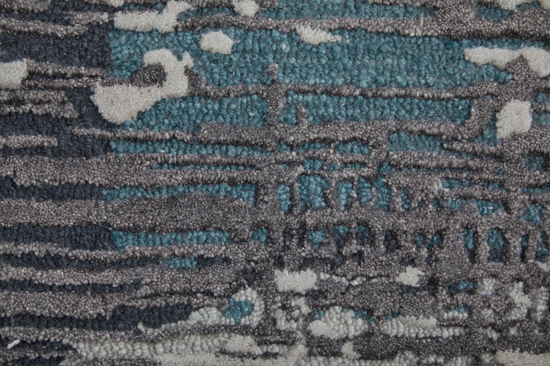 Zarah Modern Abstract, Ivory/Gray/Blue