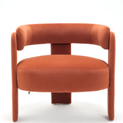 Accent Chair for Living Room, Velvet Comfy Single Sofa Chair Mid-Century Modern Armchair Wooden Legs for Bedroom Office Reading