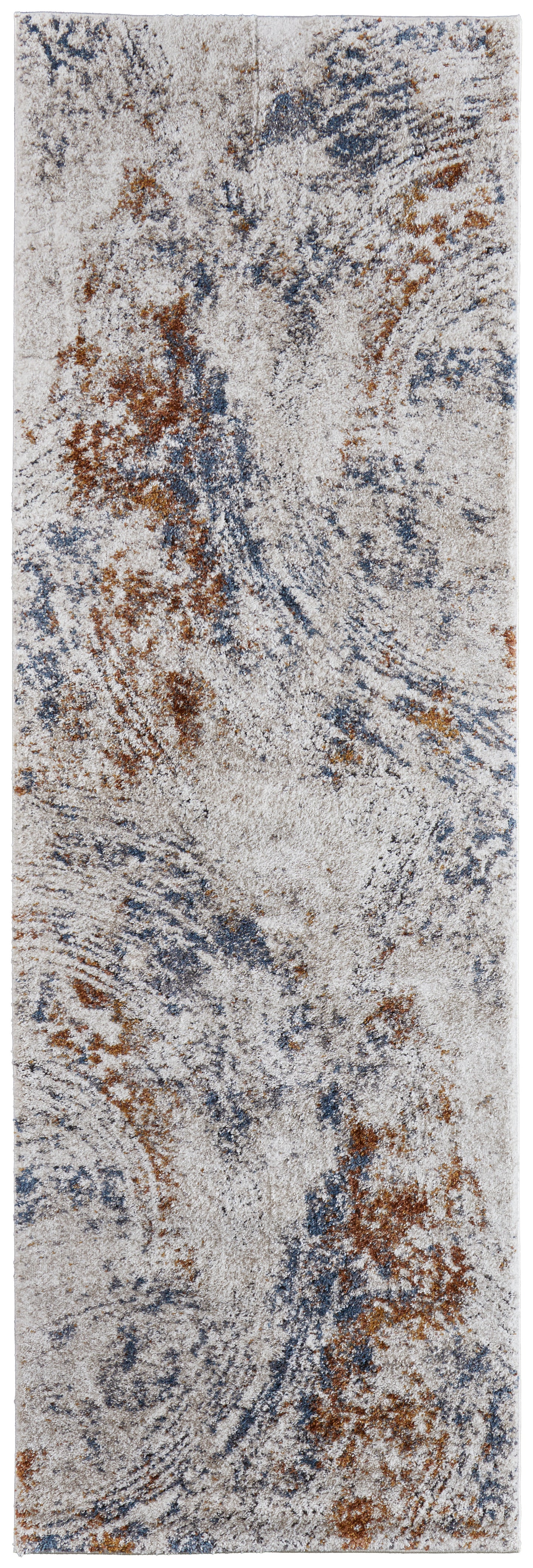 Gilmore Modern Abstract, Ivory/Blue/Orange