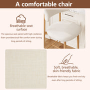 Upholstered Counter Height Bar Stools For Kitchen Island (Set of 2) - Beige
