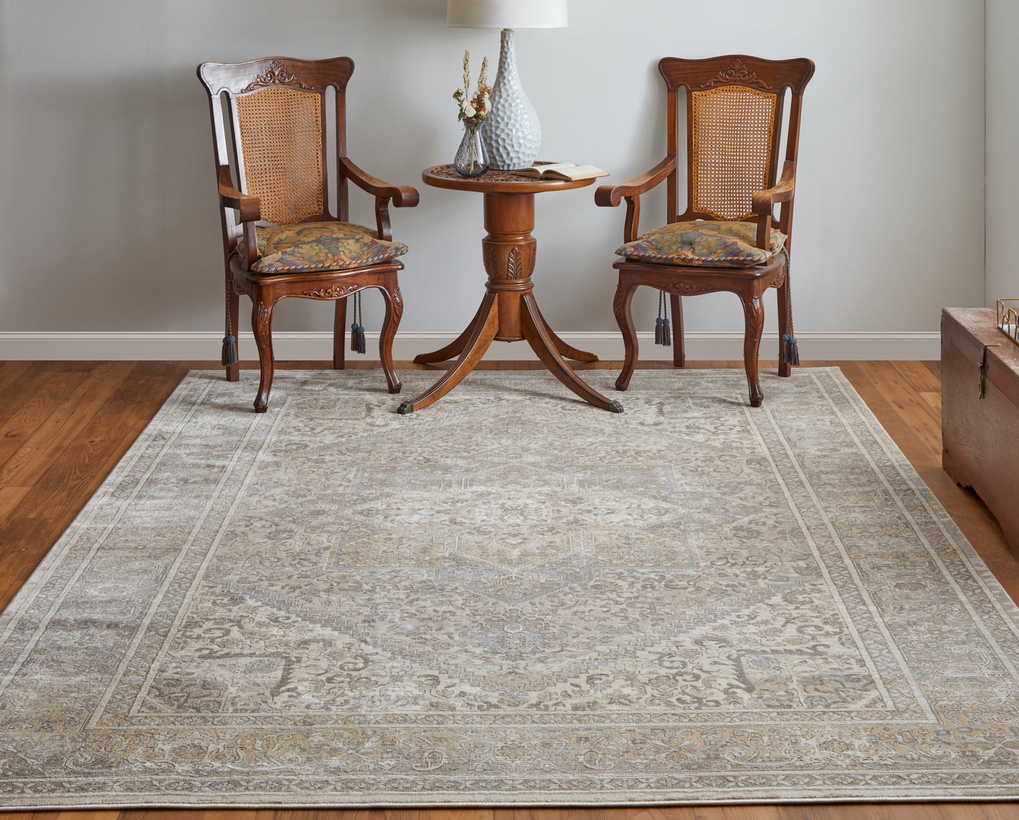 Celene Traditional Medallion, Tan/Brown/Ivory