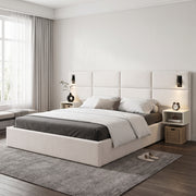 Soft, Comfortable, Luxurious Upholstered Smart Bed with Reading Light,King