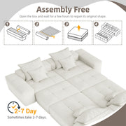 Modern Oversized Diy Combination Modular Sectional Sofa With Pillows