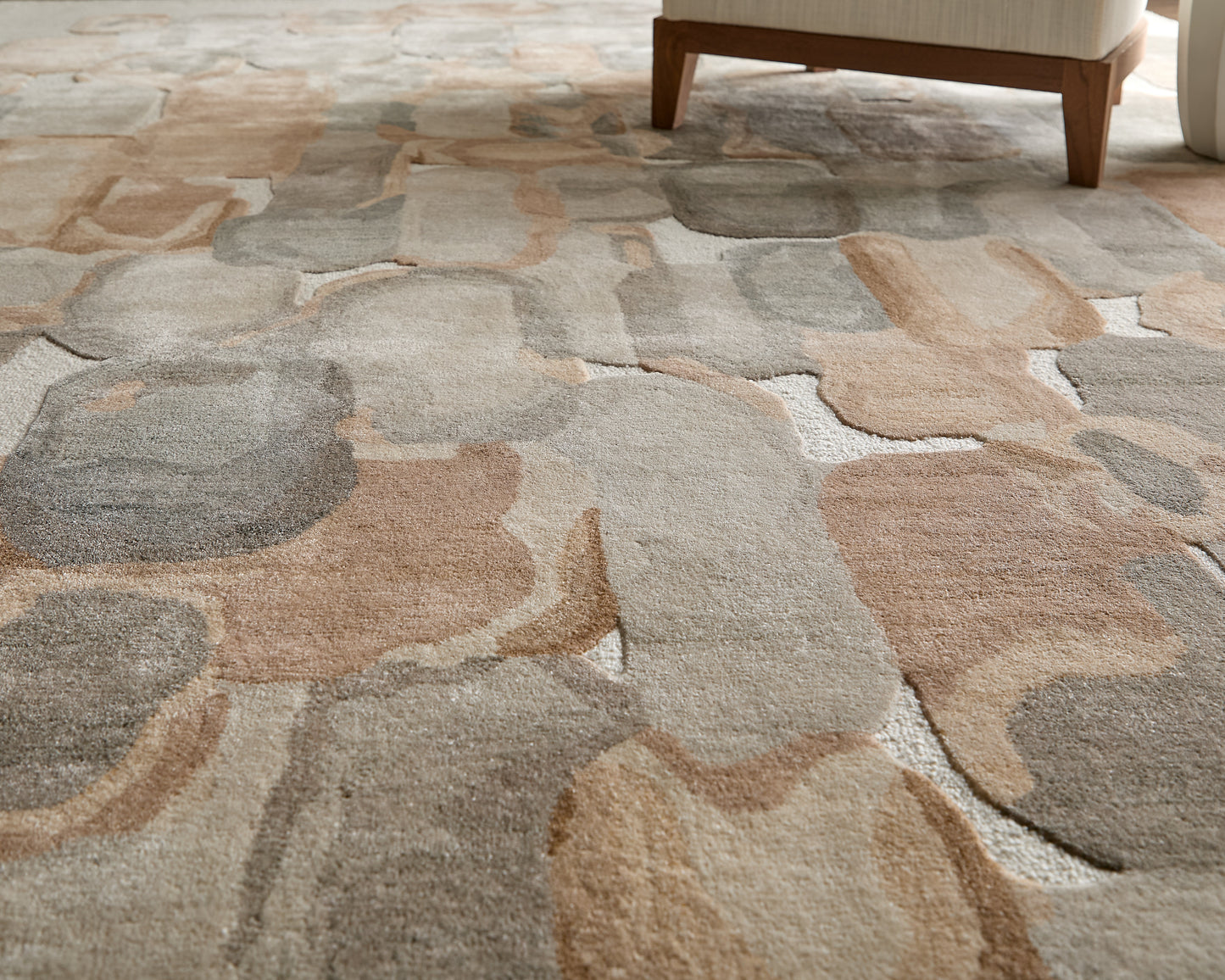 Kendall Modern Abstract, Tan/Gray/Ivory