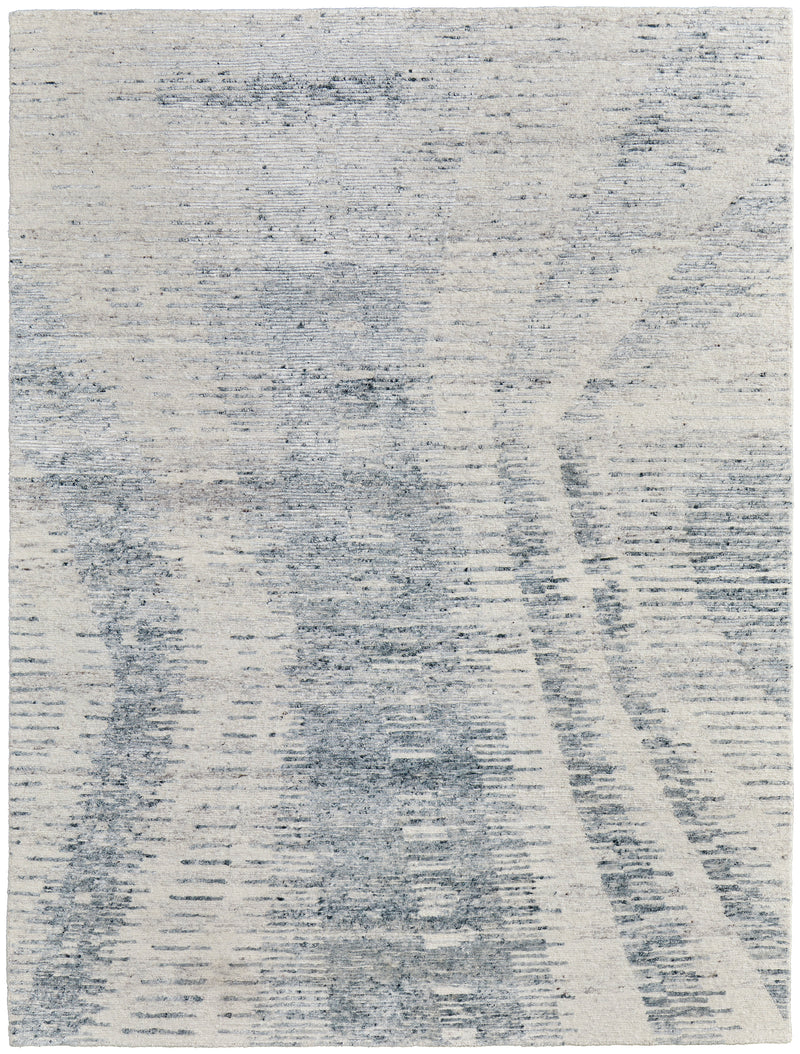 Brighton Modern Abstract, Ivory/Blue/Gray