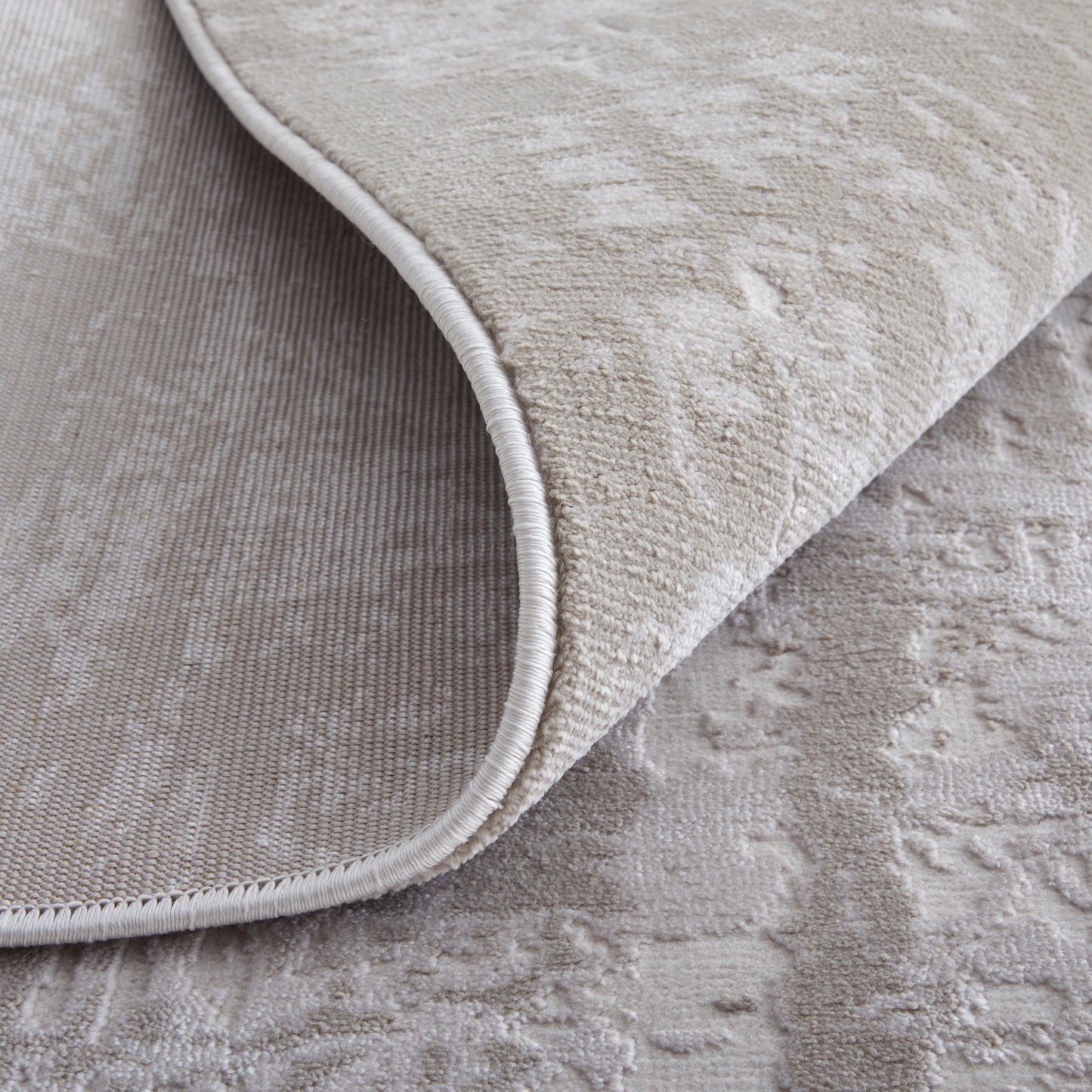 Prasad Modern Abstract, Ivory/Taupe/Silver