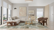 Kendall Modern Abstract, Green/Brown/Ivory