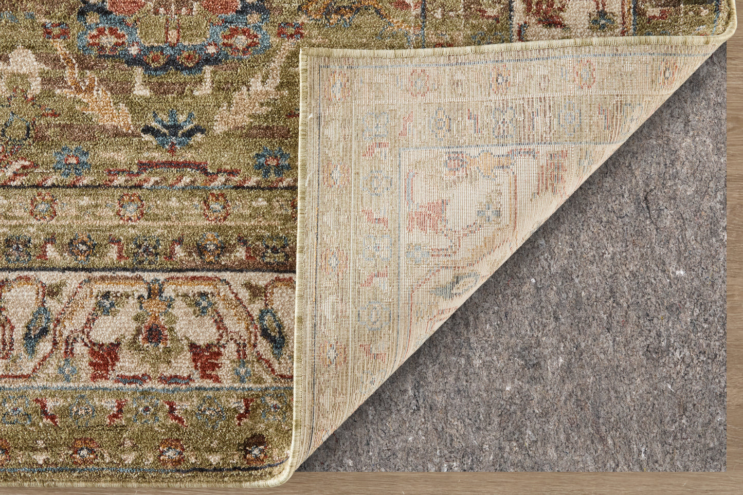 Pearson Traditional Persian, Green/Ivory/Blue