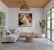 Agape Modern Abstract, Gray/Ivory