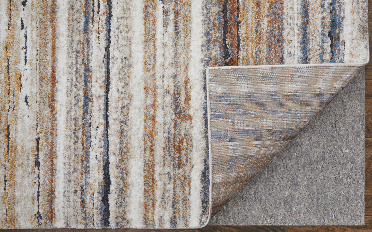 Gilmore Modern Stripes, Ivory/Orange/Gray