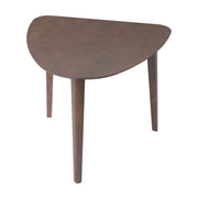 3-Piece Modern Table Set - Triangular Side Table & 2 Curved Wood Chairs, Minimalist Space-saving Brown Finishes for Living Room, Kitchen, Small Space, Easy to Assemble