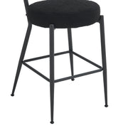 Modern Teddy Fabric Upholstered Bar Stools - Legs