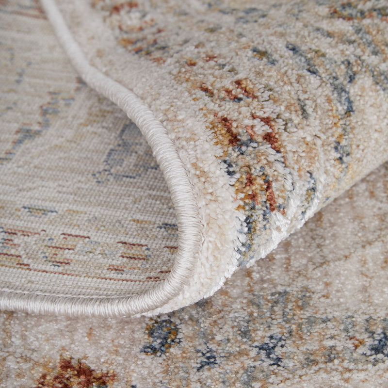 Pasha Transitional Ikat, Ivory/Blue/Red